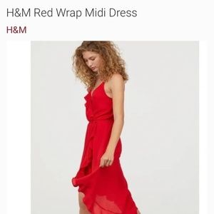 H&M RED Wrap Dress